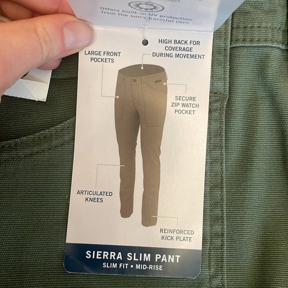 WRANGLER Women’s All Terrain Gear ATG Sierra Slim Pant Green Size 8 NWT - Picture 11 of 12